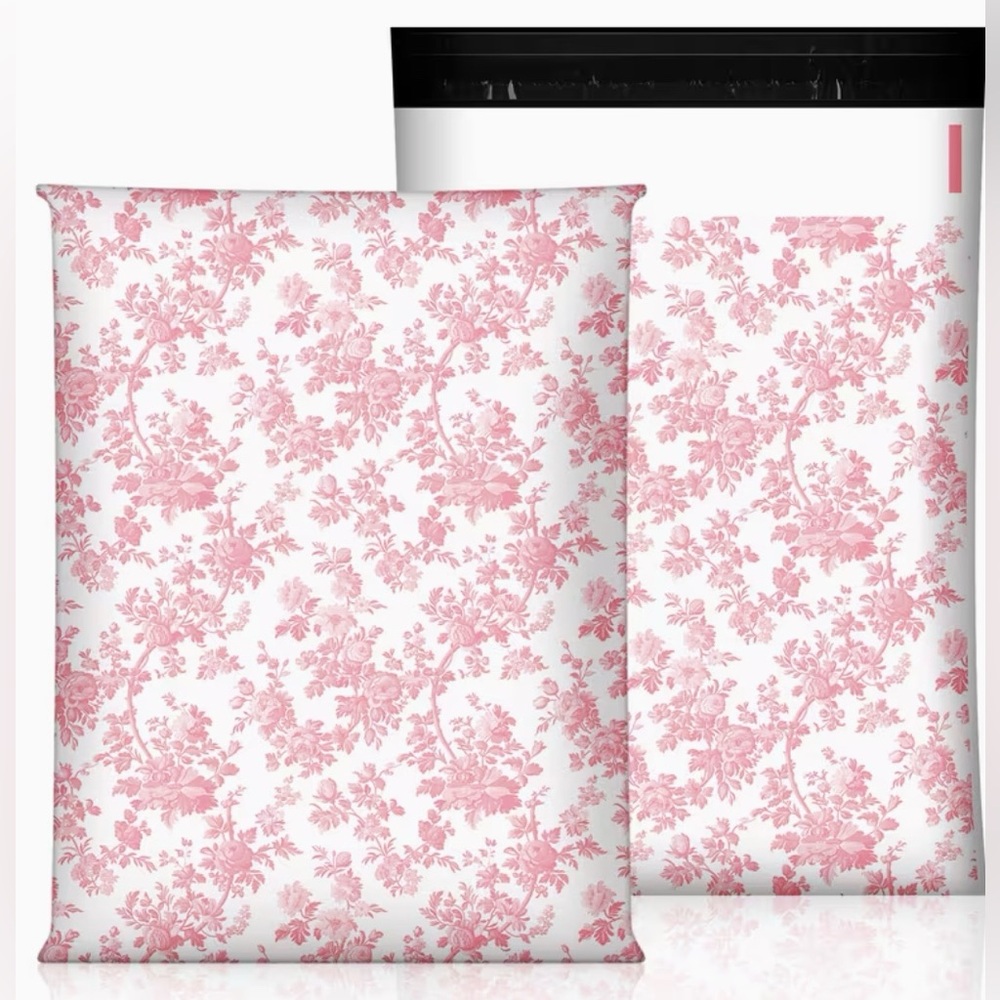 30 10” x 13” Pink Floral Poly Mailers